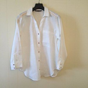 Crisp Zara linen blouse